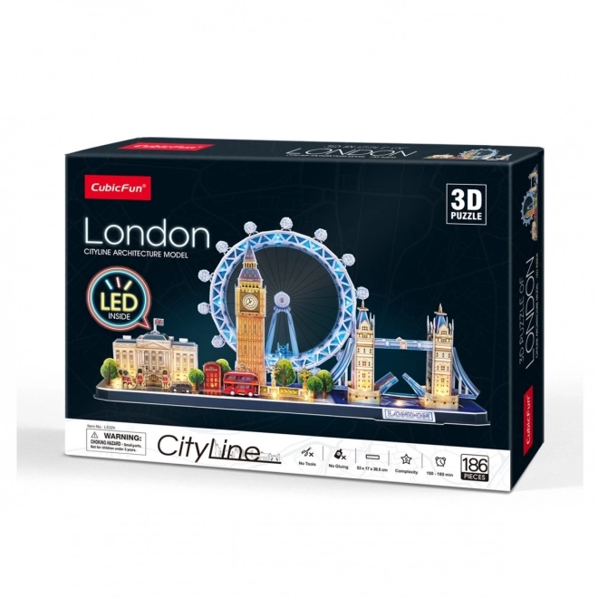 3D Puzzle City Line - Londyn z LED