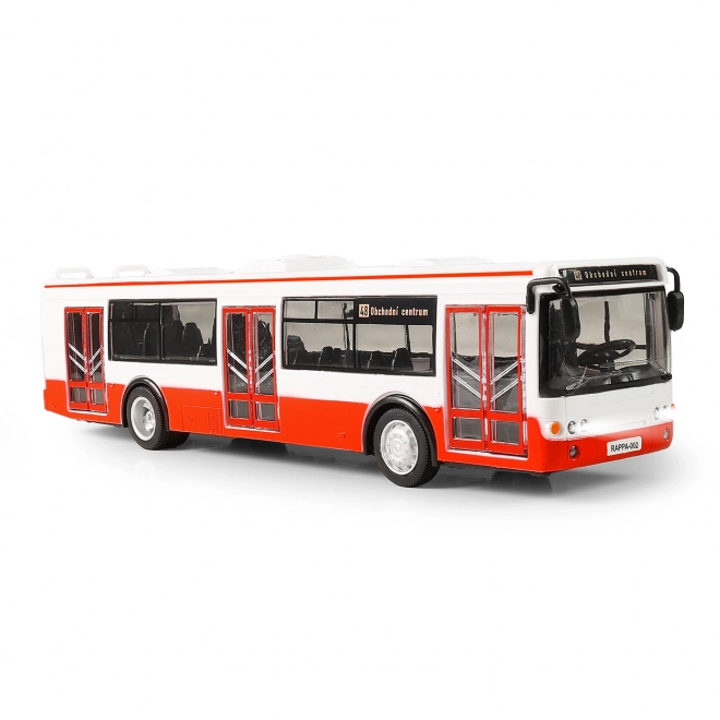 Autobus, który ogłasza przystanki po czesku 28 cm