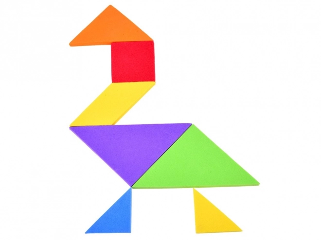 Kolorowa łamigłówka Tangram z miękkiej pianki