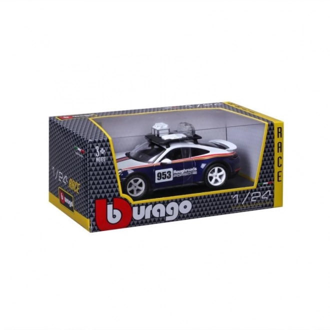 Bburago 1:24 Wyścigi - Porsche 911 Dakar - Niebieski 953 Roughroads