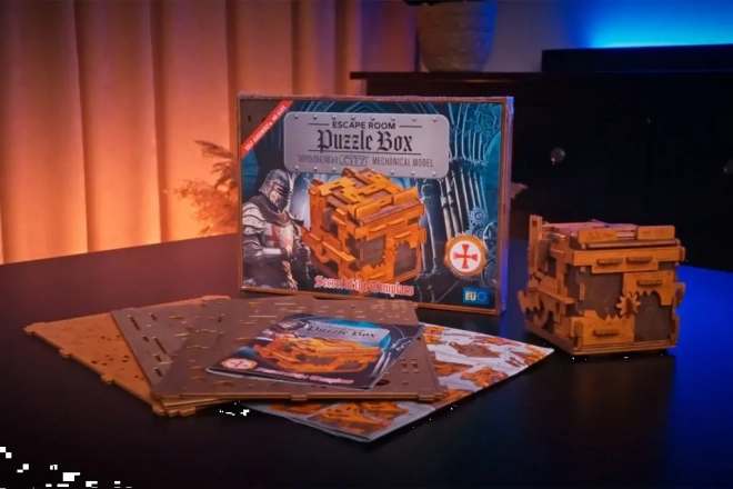 Drewniane puzzle box gra ucieczkowa 149 kawałków