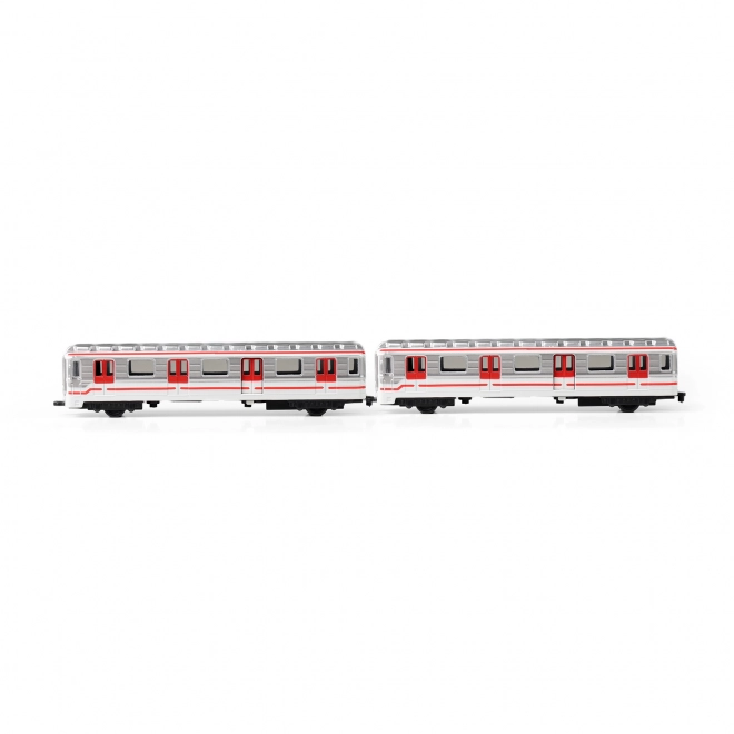 Praskie metro metalowe 16 cm z napędem do tyłu w pudełku 19,5x7x6 cm