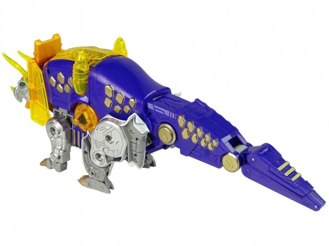 Dinobots robotyczna strzelanka Fioletowy Triceratops z celem