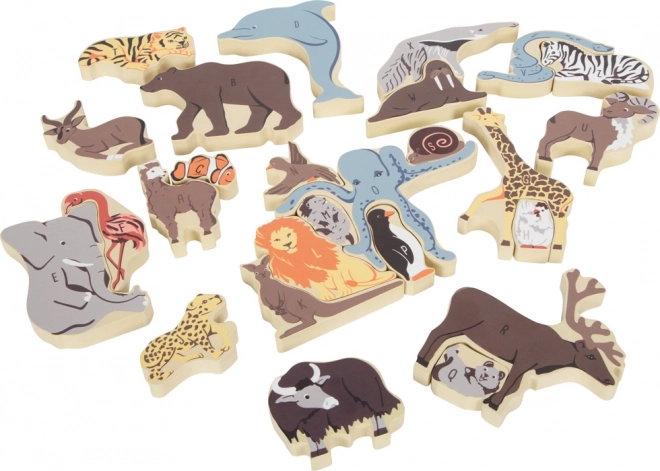 Zwierzęce puzzle litery Small Foot