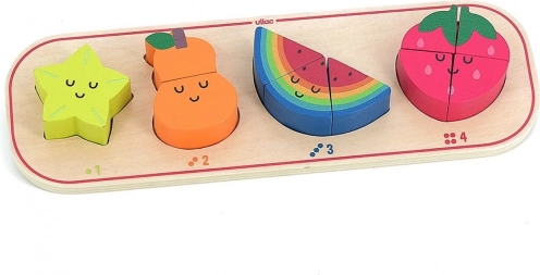 Puzzle wkładane Uczę się liczyć Owoce Sarah Betz