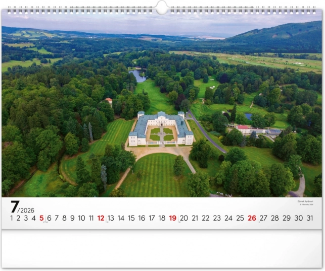 Kalendarz ścienny Panoramy Czech 2026