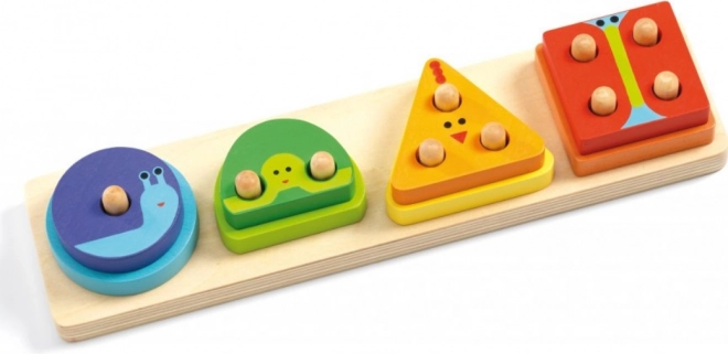 Djeco Puzzle - 1,2,3,4 Podstawowe