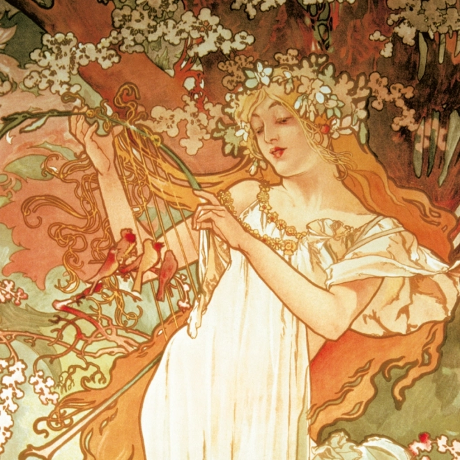 Kalendarz notatnikowy Alfons Mucha 2026