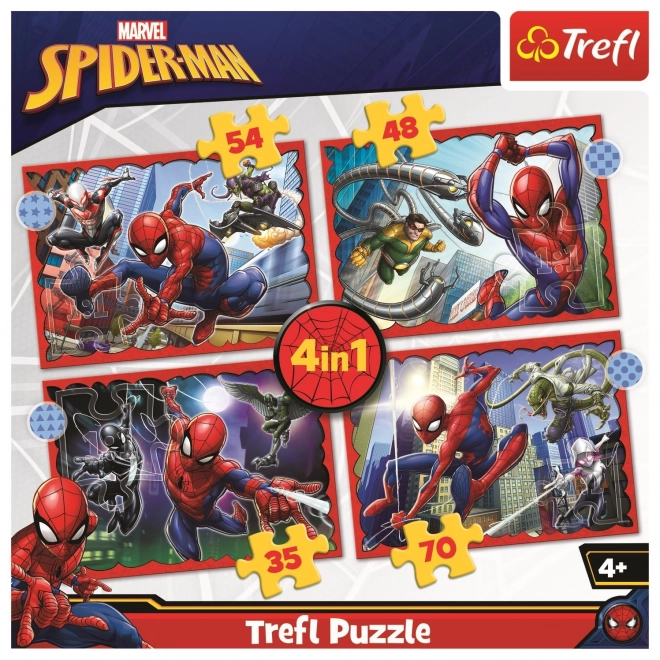 Puzzle 4w1 Bohaterski Spider-Man