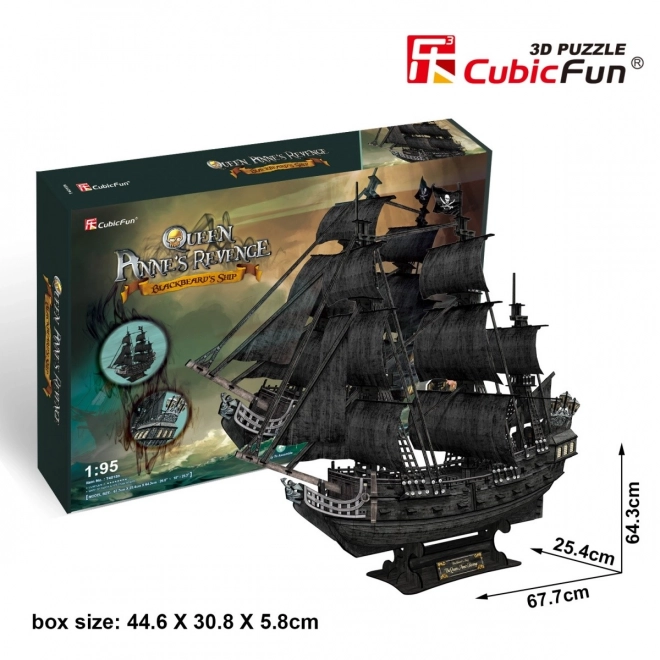 3D puzzle Żaglowiec Queen Anne's Revenge od CubicFun