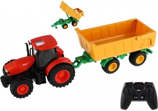 Traktor ZETOR z przyczepą skrzyniową na pilot, 42 cm, 2,4 GHz, światło i dźwięk, akumulator ładowany