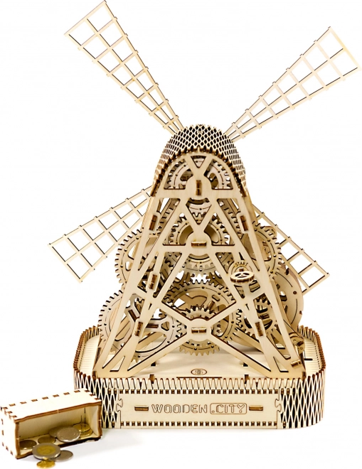 WOODEN CITY 3D puzzle Młyn 222 części