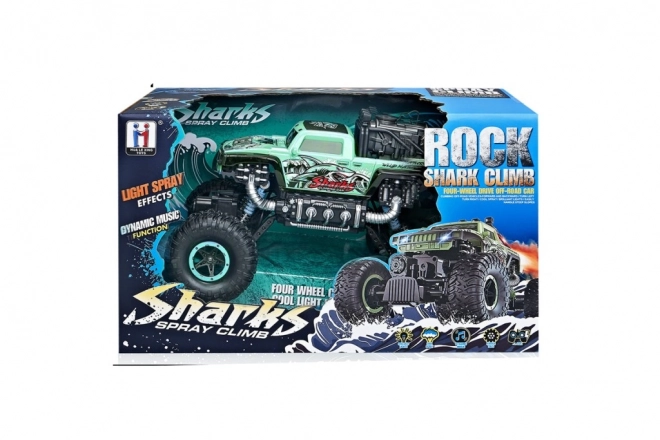 RC auto Rock Shark zielone