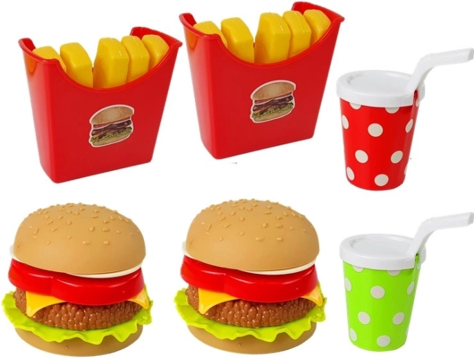 Składany hamburger z dodatkami