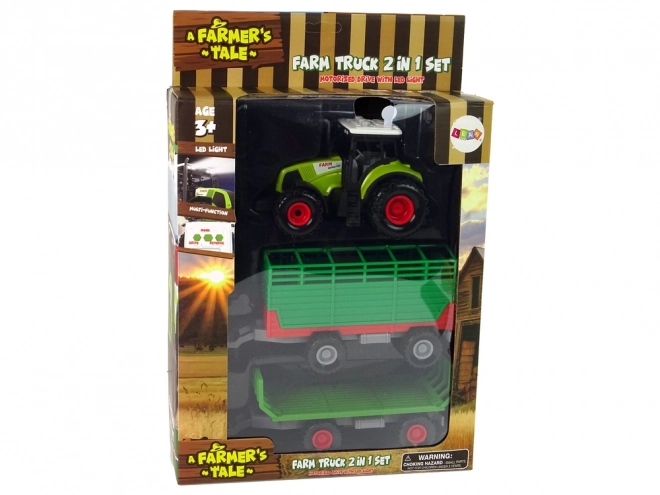 Traktor z przyczepą Farma