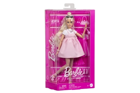 Barbie Deluxe Modelka sukienka z kokardą