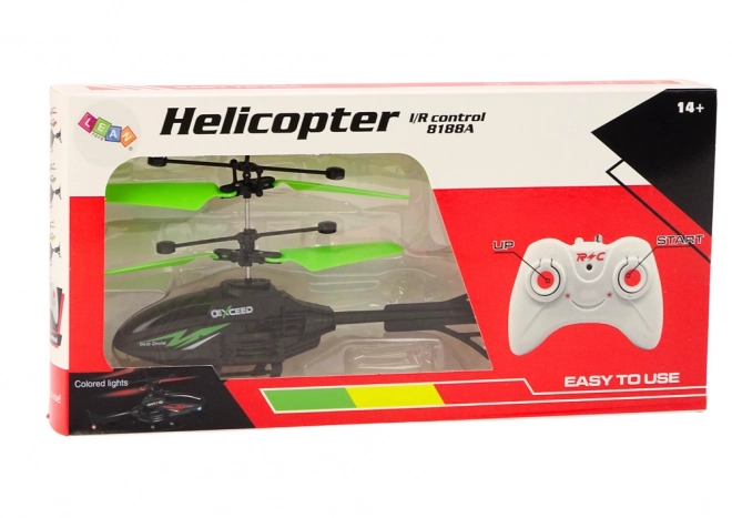 Zdalnie sterowany helikopter RC z żyroskopem – zielony