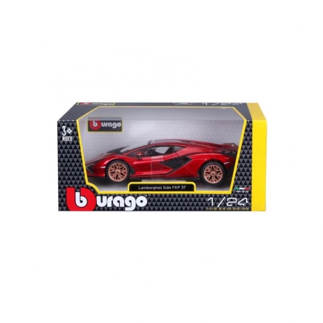 Model samochodu Lamborghini Sián FKP 37 1:24 czerwony