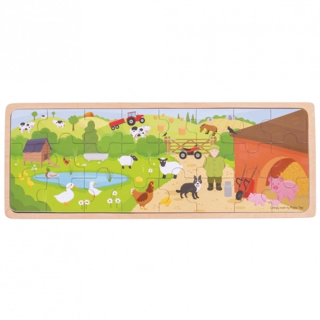 Bigjigs Toys Puzzle Na farmie