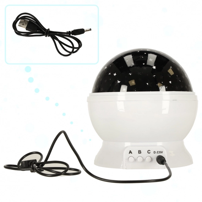 Gwiaździsta nocna lampa – Biała