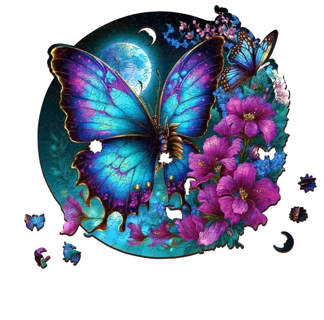 EscapeWelt Drewniane puzzle luminescencyjne Motyl 500 elementów