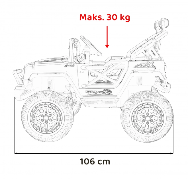 Dziecięcy samochód elektryczny OFF ROAD Speed czerwony