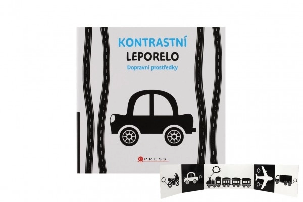 Książeczka Kontrastowe Leporello Środki Transportu 15,5x15cm 0m+