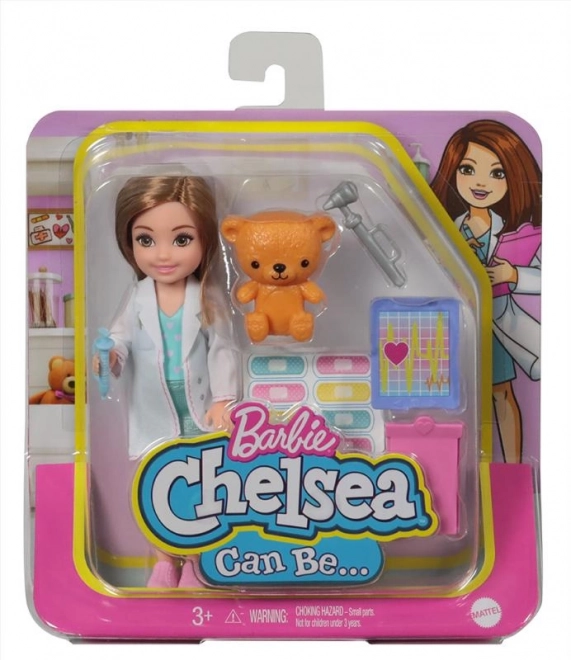 Lalka Barbie Chelsea w różnych zawodach