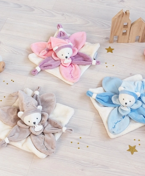 Doudou Zestaw Prezentowy - pluszowa przytulanka beżowy miś 24 cm