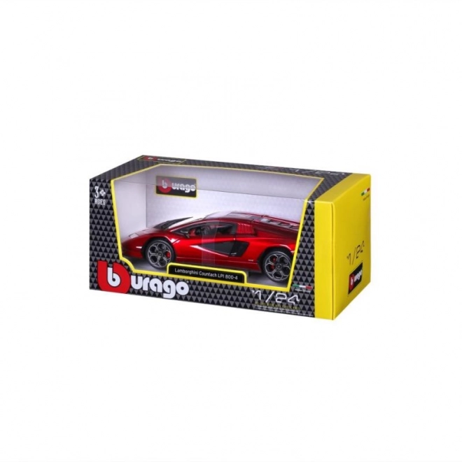 Bburago 1:24 Plus - Lamborghini Countach LPI 800-4 - Czerwony