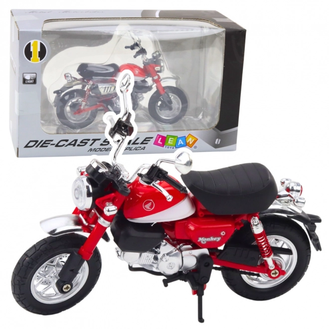 Motocykl retro metalowy czerwony 1:12