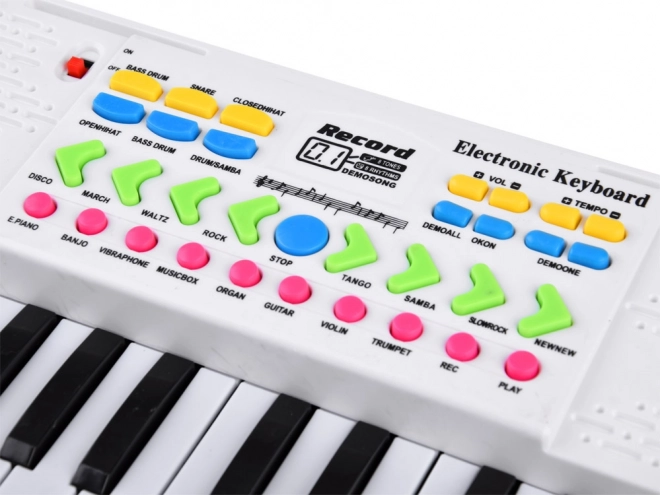 Dziecięcy mini instrument klawiszowy z mikrofonem