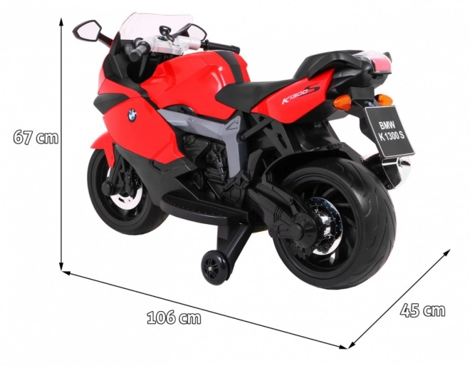 Dziecięcy motocykl BMW K1300S na baterie czerwony