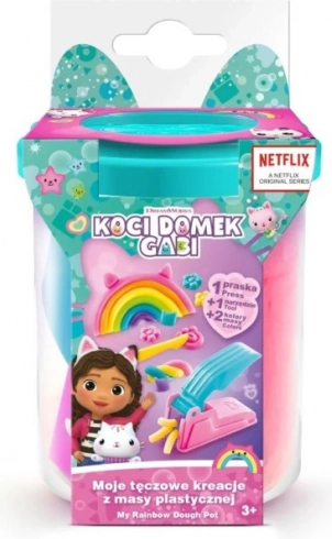 Zestaw z masą plastyczną Gabi’s Dollhouse Moje tęczowe dzieła – turkusowy kubeczek