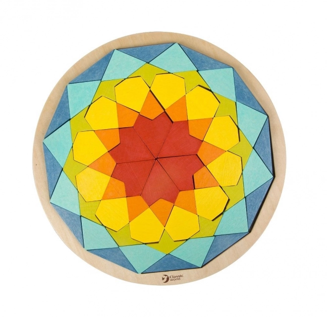Montessori układanka mandala - wzory, kształty i kolory