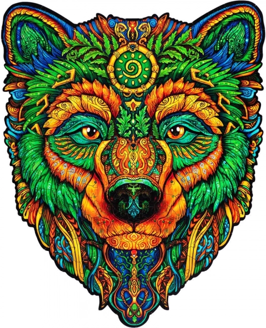 Drewniane puzzle Mądry Niedźwiedź