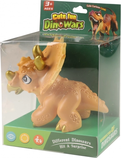 Zabawny dinozaur Triceratops 13 cm