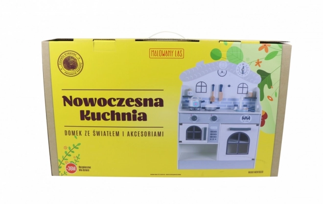 Drewniana kuchnia z akcesoriami Domek