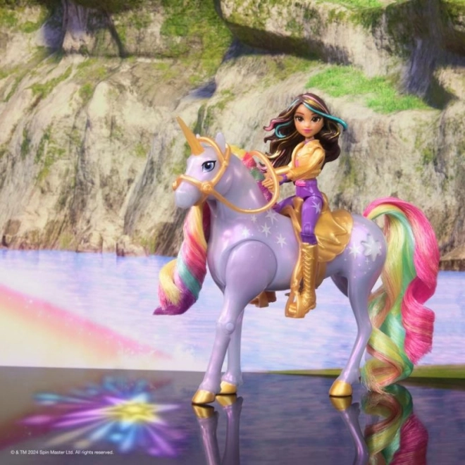 Świetlny jednorożec i figurka Sophia & Wildstar