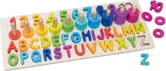 Montessori alfanumeryczna układanka – litery i cyfry