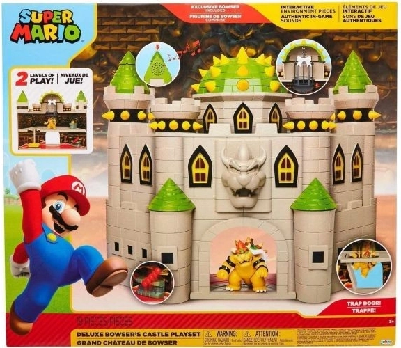 zestaw do zabawy Super Mario – zamek Bowsera z efektami dźwiękowymi