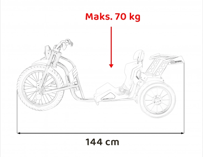 Elektryczne dziecięce auto Drift Bike 21 czerwony