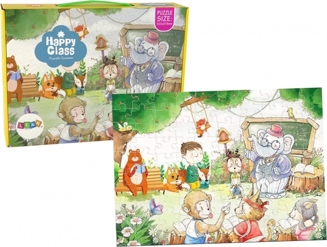 Puzzle Zwierzęca Szkoła 100 Elementów