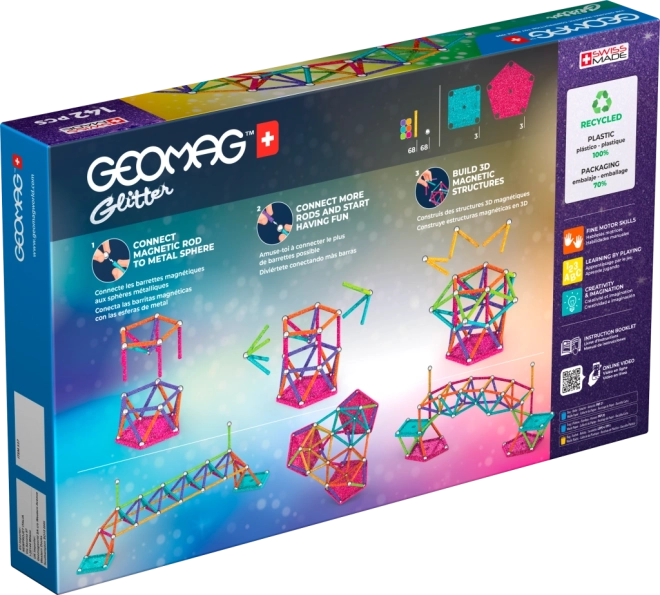 Geomag Glitter zestaw konstrukcyjny 142 elementy