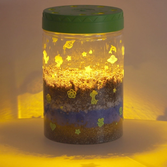 Terrarium do uprawy roślin z lampą LED i dinozaurami
