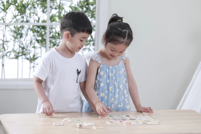 VIGA edukacyjna gra drewniane puzzle do nauki zmysłów