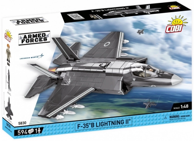 Model bojowego samolotu F-35B Lightning II z klocków