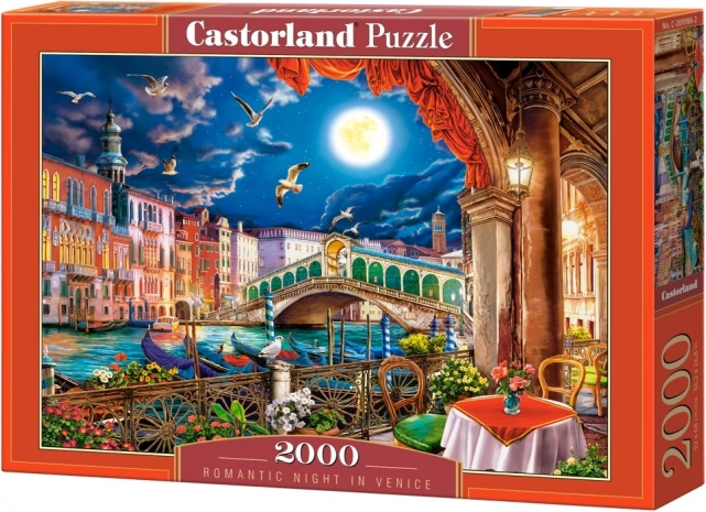 Puzzle 2000 elementów romantyczna noc w Wenecji