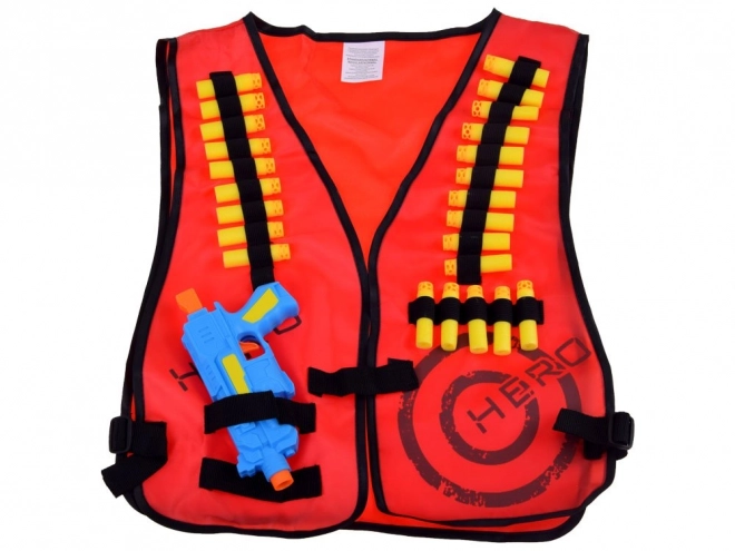 Zestaw kamizelki i nabojów do Nerf – Czerwony
