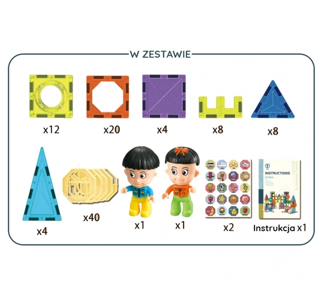 Magnetyczne klocki Woopie zamek 98 szt.